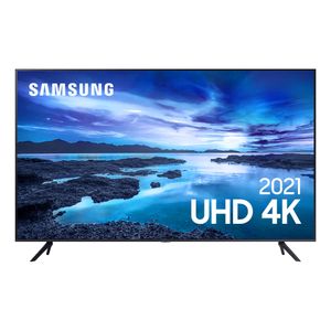 Smart TV Samsung UHD Processador Crystal 4K 75AU7700 Tela Sem Limites Visual Livre de Cabos 75"