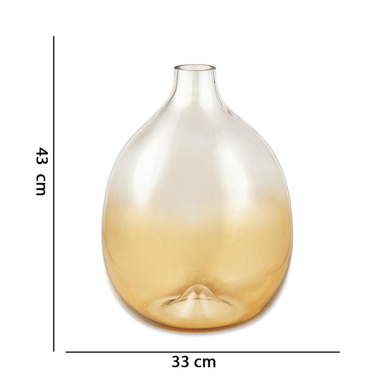 Vaso Decorativo Em Vidro Âmbar 43x33 Cm, Replacement Glass Lamp Shades Next