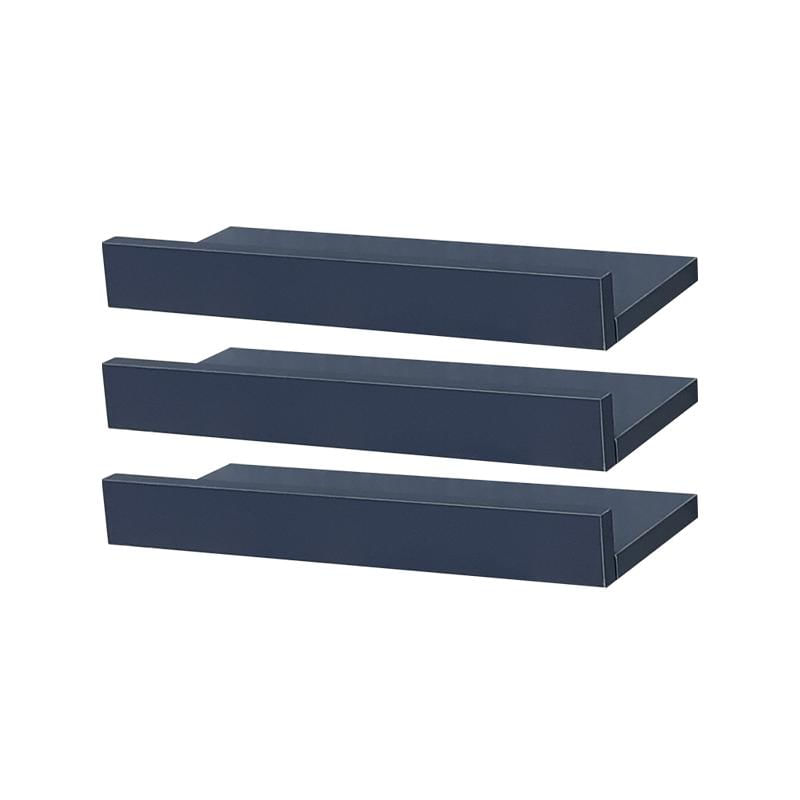 Kit 3 Prateleiras Porta Quadros 40 x 15cm azul Suporte Invisível