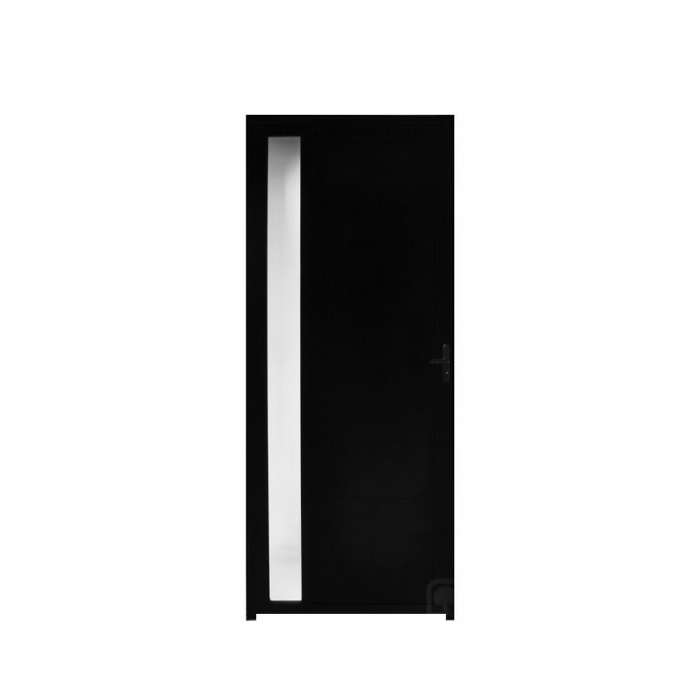 Porta Lambril 1 00 X 2 10 Com Visor Aluminio Preto Lado Direito Hale porta-lambril-1-00-x-2-10-com-visor-aluminio-preto-lado-direito-hale