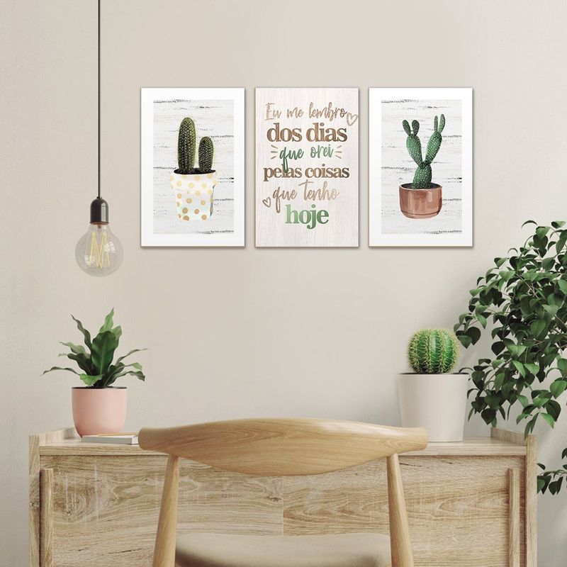 Kit Quadros Placas Decorativos Moderno Retro Desenhos Cactos Verdes  Fofinhos - Clic Store - Quadro Decorativo - Magazine Luiza