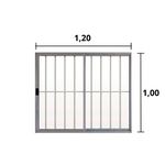 Janela-de-Correr-2-Folhas-C-Grade-Aluminio-Brilhante-1.00-x-1.20---Hale