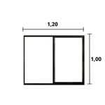 Janela-de-Correr-2-Folhas-S--Grade-Aluminio-Preto-1.00-x-1.20---Hale