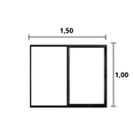 Janela-de-Correr-2-Folhas-S--Grade-Aluminio-Preto-1.00-x-1.50---Hale