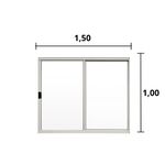 Janela-de-Correr-2-Folhas-S-Grade-Aluminio-Branco-1.00-x-1.50---Hale