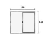 Janela-de-Correr-2-Folhas-S-Grade-Aluminio-Brilhante-1.00-x-1.00---Hale