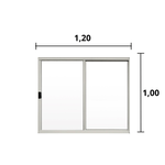 Janela-de-Correr-2-Folhas-S-Grade-Aluminio-Branco-1.00-x-1.20---Hale