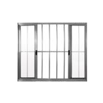 Janela-de-Correr-4-Folhas-C-Grade-Aluminio-Brilhante-1.00-x-1.50---Hale