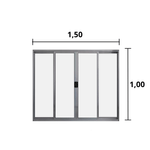 Janela-de-Correr-4-Folhas-S--Grade-Aluminio-Brilhante-1.00-x-1.50---Hale