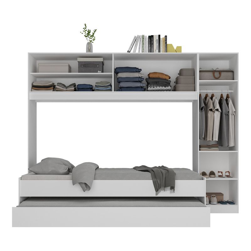 Bicama-com-Guarda-Roupa-Roupeiro-para-colchao-88-x-188-cm-Multimoveis-Branca