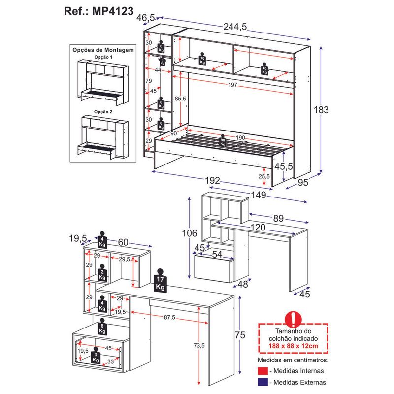 Conjunto-Quarto-Cama-de-Solteiro-com-Guarda-Roupas-e-Escrivaninha-Multimoveis-MP4123