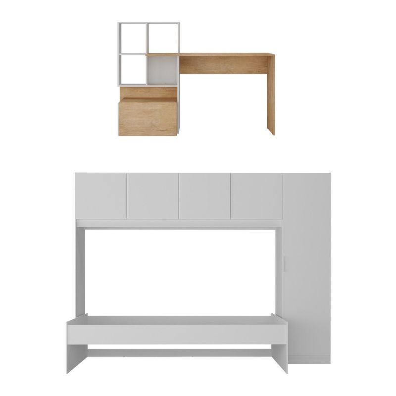 Conjunto-Quarto-Cama-de-Solteiro-com-Guarda-Roupas-e-Escrivaninha-Multimoveis-MP4123