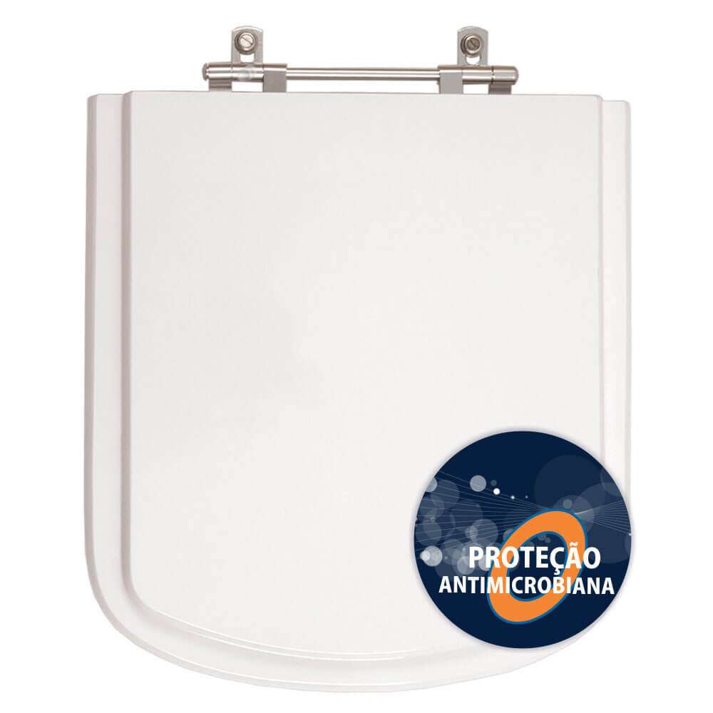 Encontraproduto.com.br - Assento Sanitario Poliester Antibacteriano Dama Senso Branco Para Vaso Roca