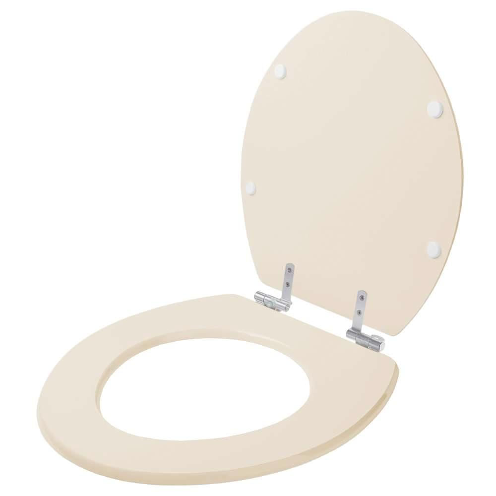 Encontraproduto.com.br - Assento Sanitário Com Fechamento Lento Convencional Oval Areia Para Vaso Icasa