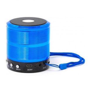 Mini Caixa De Som Speaker Com Bluetooth Usb Ws-887 Azul-
